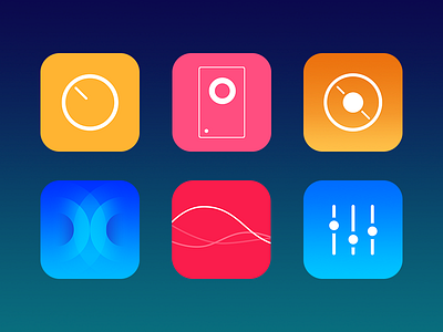 Some icons for a sound control apps