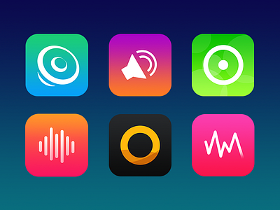 Some icons for a sound control apps android app application china design icon interface ios magic ui