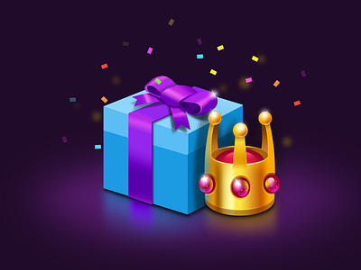 Gift adobe crown design gift icon imperial interface inves photoshop ps ui visual