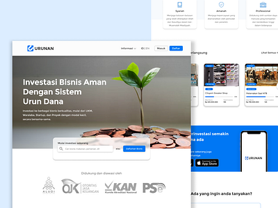 Urunan Invest Web UI Design