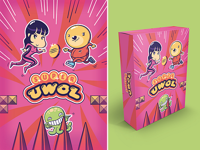 Super Uwol character design game illustration logo typography vector