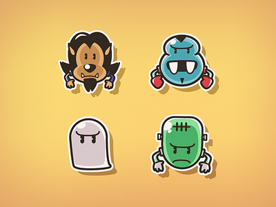 Monster icons character illustration vector