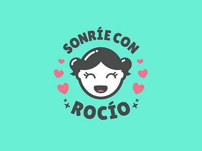 Sonríe con Rocío design identity illustration logo typography vector