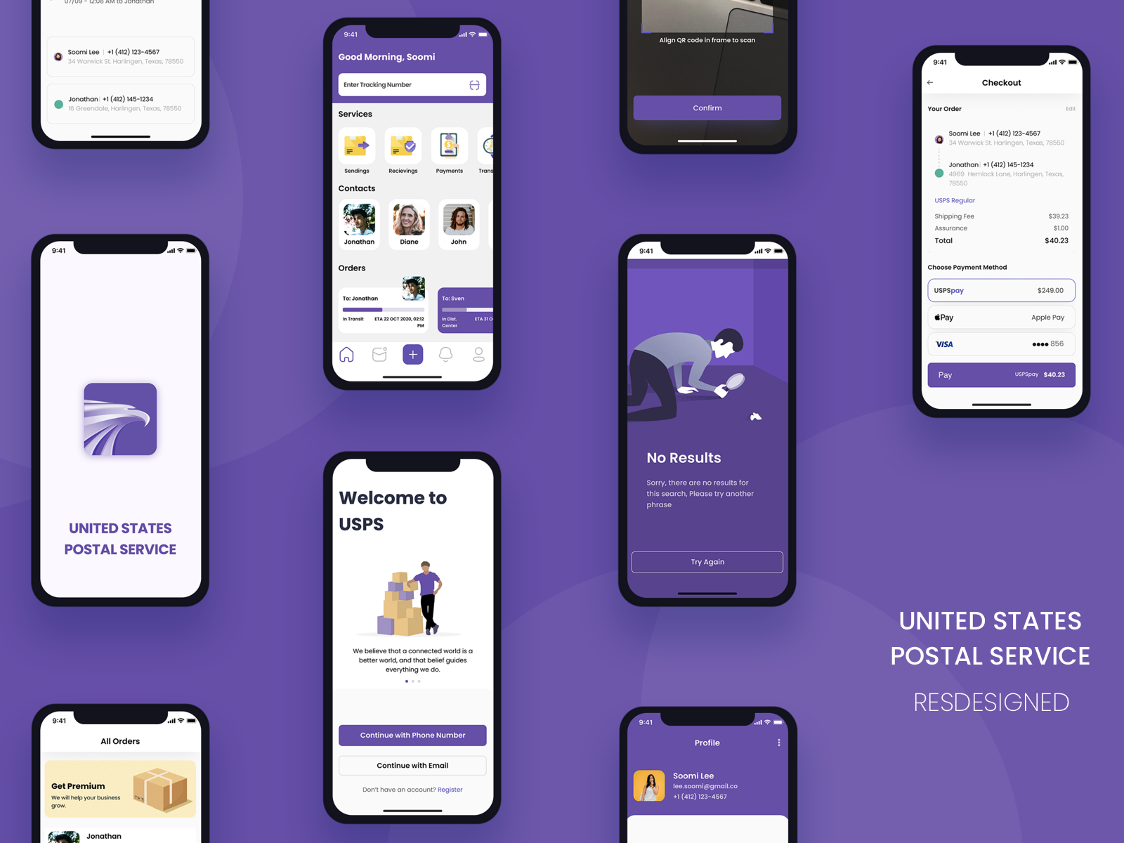 USPS Mobile App Redesigned by Taranpreet Singh on Dribbble