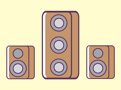 Wooden Speakers illustration music music lover speakers wooden wooden speaker woofers