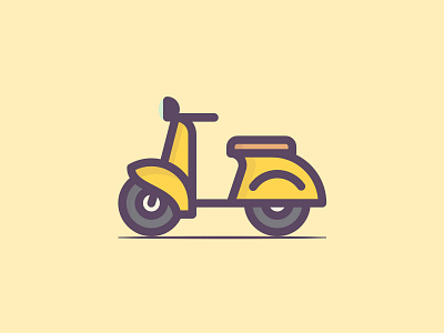 Scooter 2 wheeler grafiesto illustration ride scooter vector vehicle yellow