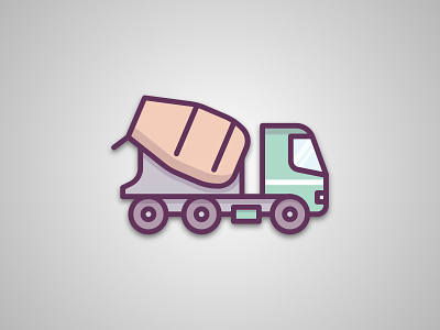 Cement Truck cement color grafiesto icon iconograpgy icons minimal truck ui vehicle