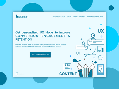 Landing Page hacks illustration landing landing page page project ui uiux ux ux hacks uxhack website