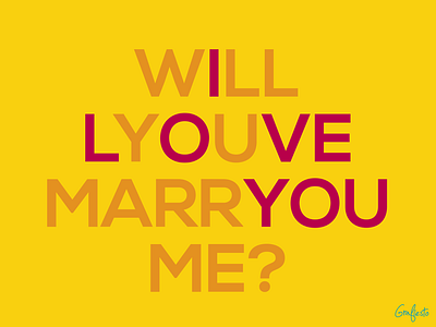 Typography colorful grafiesto i love you love marry typo typography will you marry me you