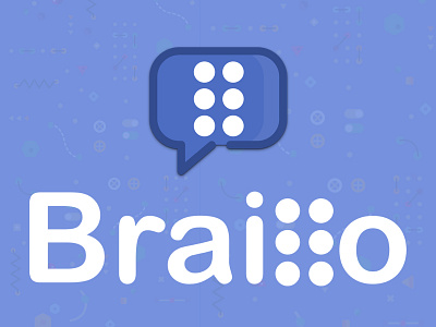 Braillo app logo blind blind people braille braillo chat chat app deaf and dumb logo messaging app logo