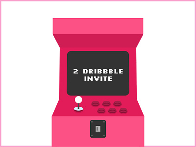 Dribbble Invite 2 coin console designer dribbble dribbble invites gamers gaming console invite invites joystick two