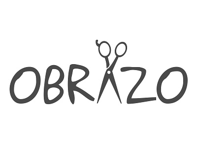 OBRAZO beauty brand design idea information logo logo design obrazo salon salon information scissor taran