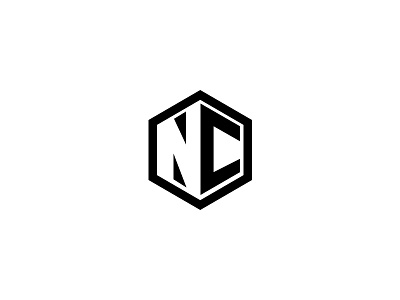 NC Logo black and white brand brand design design hidden n logo logo design monogram nc design nc logo negative space