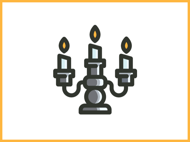 Candles stand animated icon animation halloween icon iconography icons illustration principleapp sketchapp taran vector