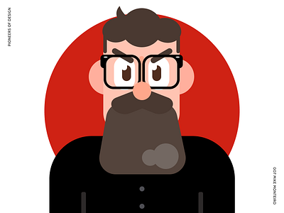 Mike Monteiro avatar duolingo style figma illustration pioneers of design