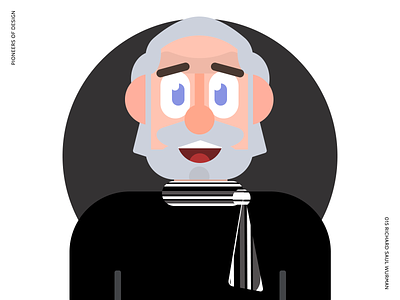 Richard Saul Wurman avatar illustration pioneers of design richard saul wurman wurman