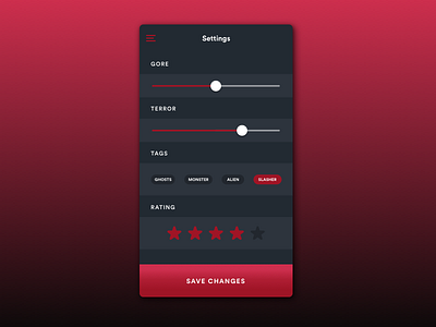 Daily UI #007 - Settings dailyui settings