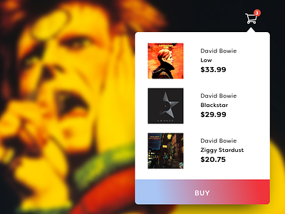 Daily UI #027 bowie dailyui david bowie dropdown ziggy