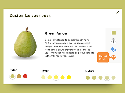 Daily UI #033 customize customize product dailyui pears