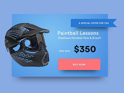 Daily UI #036 blues dailyui paintball special offer