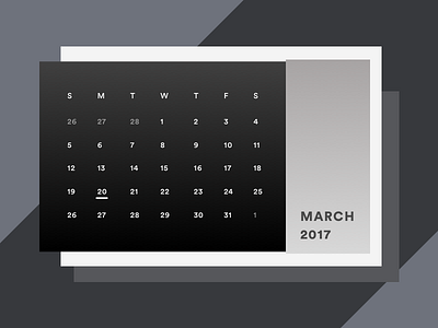 Daily UI #038 2017 calendar dailyui spring