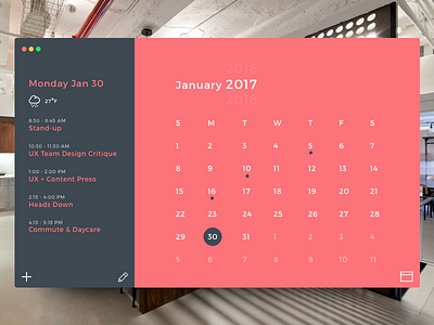 Daily UI #71 dailyui schedule