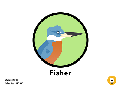 Fisher Body bird brands dead brands fisher fisher body kingfisher logo sketch