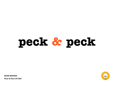 Peck & Peck brand dead brands peck peck peck sketch wordmark