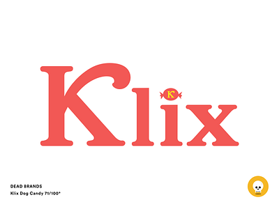 Klix Dog Candy brand dead brands dog candy klix sketch wordmark