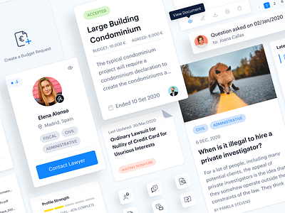 Legal Platform - Components components everydayproblems law lawyers legal marketplace modals people platform ui ux web