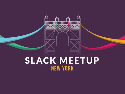 New York Slack Meetup - Manhattan Bridge banner manhattan bridge meetup monument new york slack vector
