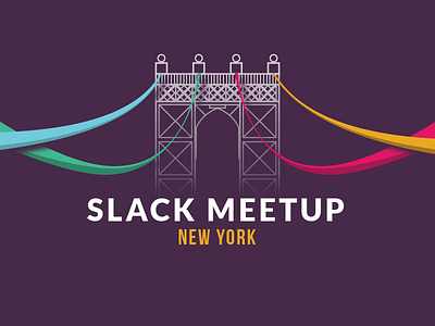 New York Slack Meetup - Manhattan Bridge banner manhattan bridge meetup monument new york slack vector