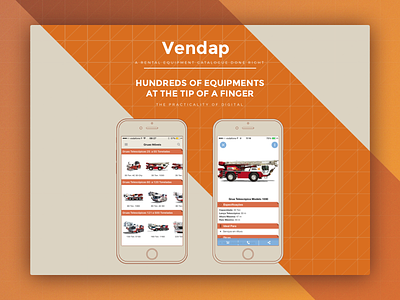 Vendap iOS App android catalogue construction equipments ios mobile app mobile development rental vehicles