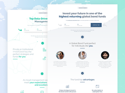 One shot, two landing pages for a fintech company