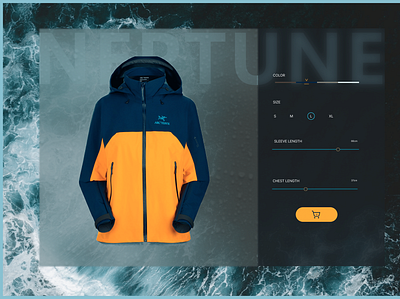 Men's Neptune Jacket branding case study design product design ui