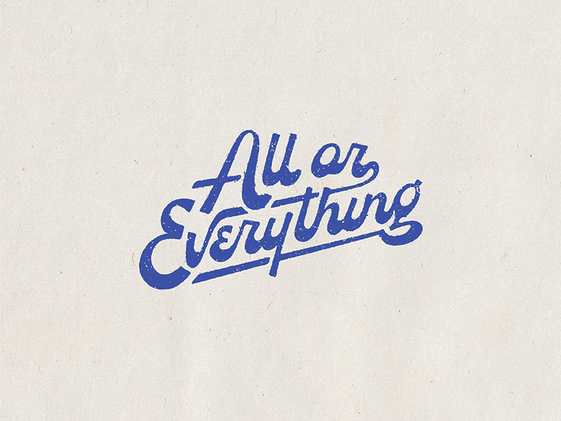 All or Everything animation colors cursive cute design illustration logo logotype quotes script typography