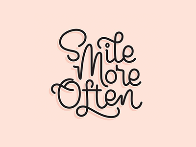 Smile More Often design hand lettering illustration typography