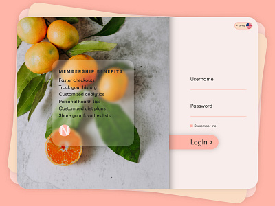 Naturals Login illustrator login design modal