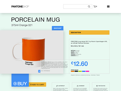 Pantone Shop concept ecommerce illustrator pantone shop ui