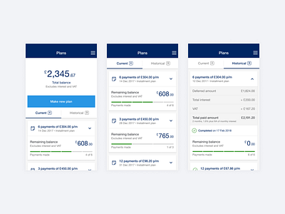 American Express – Deferred Payment Plans app design ios mobile product design ui ux