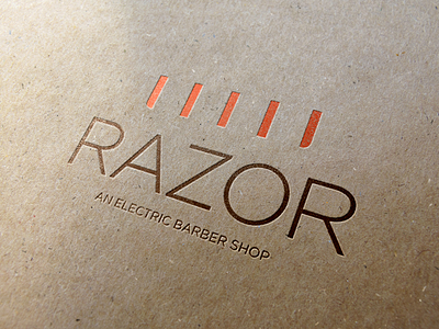 Razor Letterpress barber barbershop brand identity branding letterpress letters logo mark razor