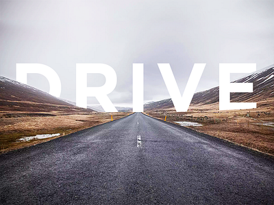 Drive bmw design drive layout mountains photography road type typography