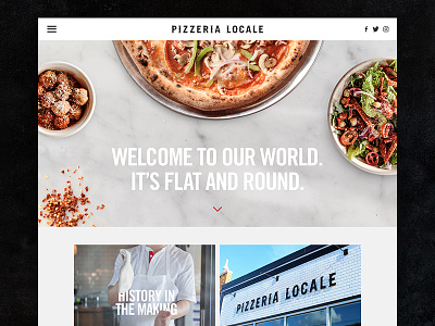 Pizzeria Locale design marble parallax pizza responsive simple ui ux web website