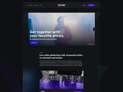 2GTHR - Home page design - UI/UX