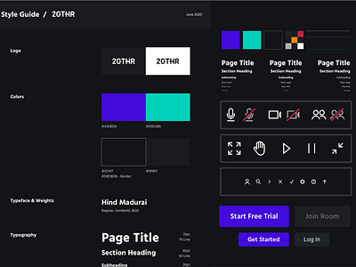 2GTHR - Elements of Style Guide, Color Palette, Iconography