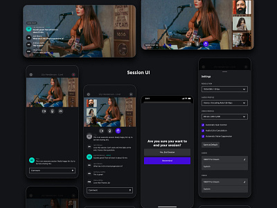 2GTHR - iOS App Design - Live streaming Video Conference UI/UX