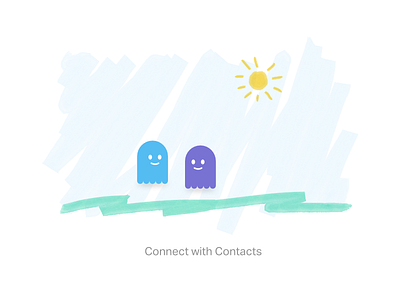 Empty state for a contacts app empty state ghosts illustration no data watercolor