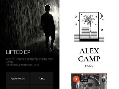 Alex Camp Music - website for my music