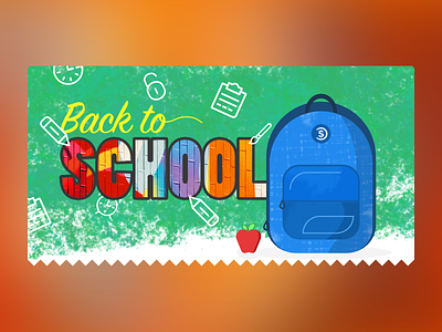 Back to school - illustration for email newsletter header back to school bookbag email banner newsletter school