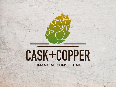 Cask+Copper - Logo / Branding exercise beer beer logo cask copper hops woodsie